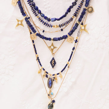 Amor Grace｜"The High Priest's Instrument" Original Lapis Lazuli Series Custom Beaded Necklace