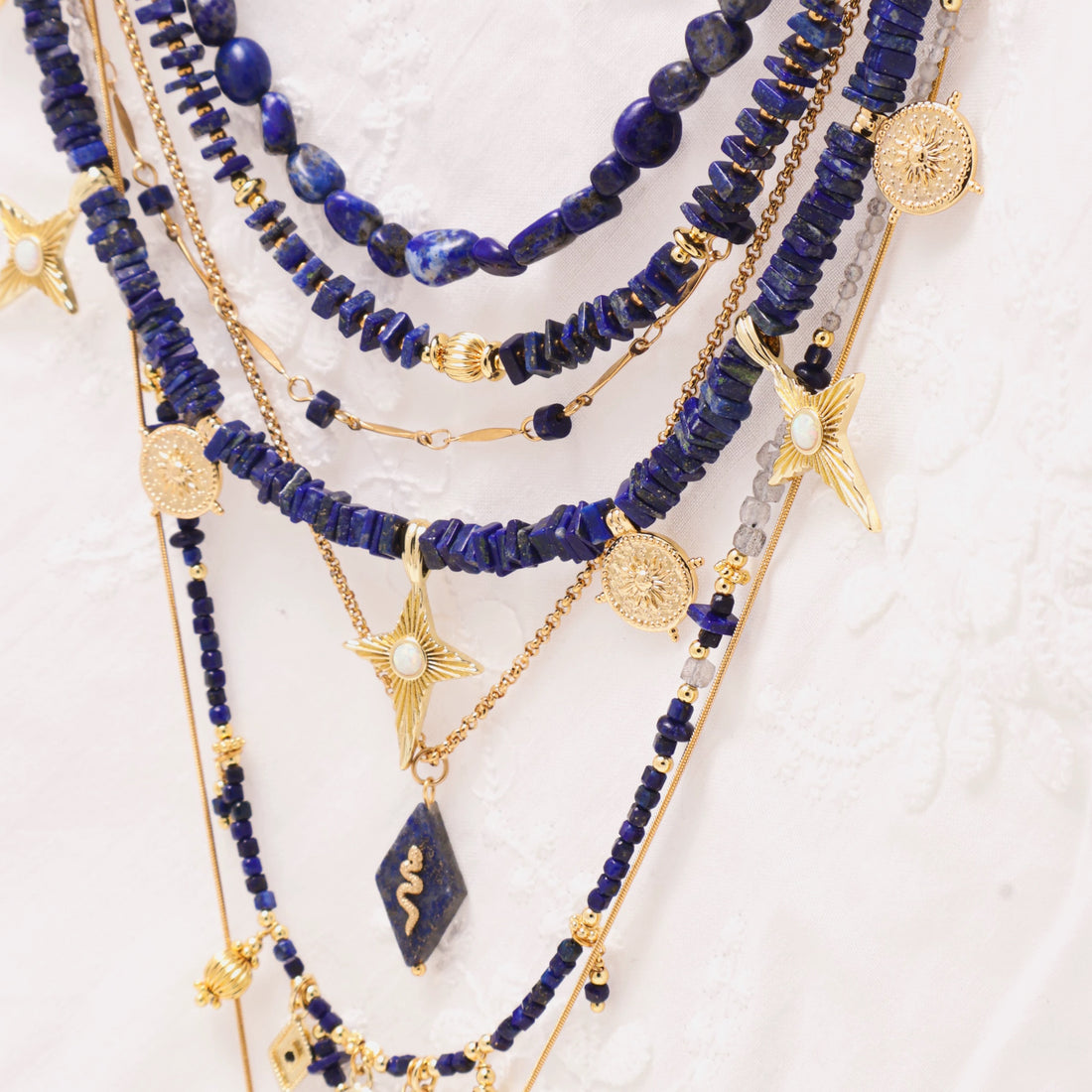 Amor Grace｜"The High Priest's Instrument" Original Lapis Lazuli Series Custom Beaded Necklace