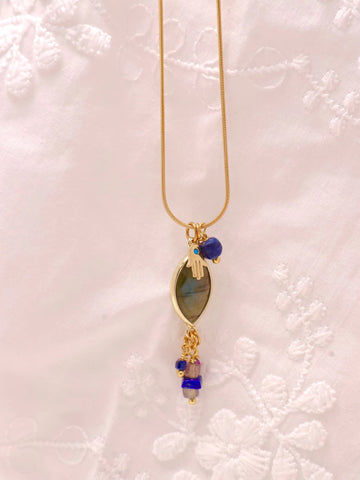 Labradorite Long Pendant Necklace
