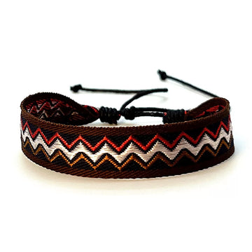 Bohemian couple bracelets, braided fabric bracelets