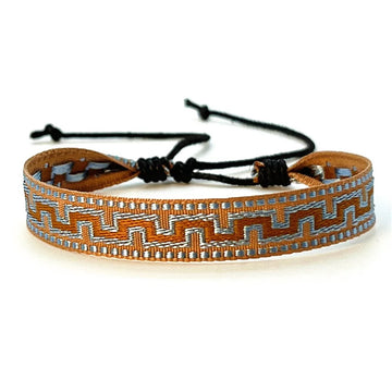 Bohemian couple bracelets, braided fabric bracelets