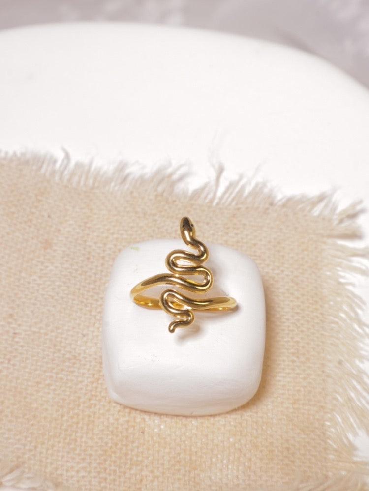 Titanium Steel Gold Plated Adjustable Ring Series