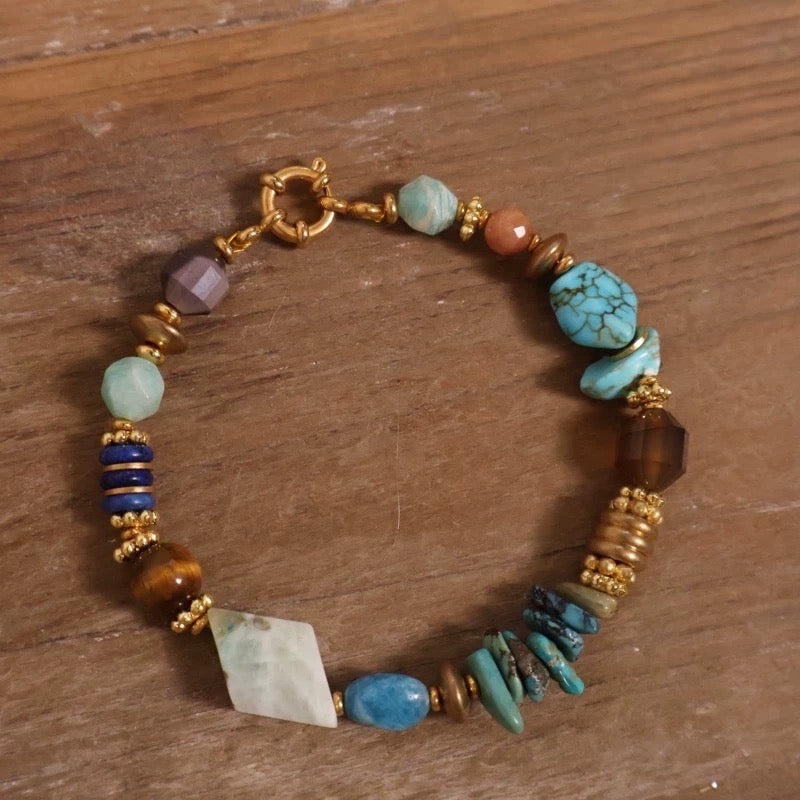 AMOR GRACE｜Irregular mixed natural crystal ore bracelet